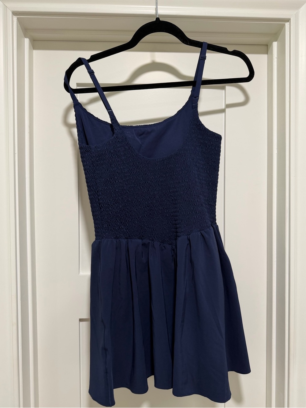 OFFLINE By Aerie Real Me Smocked Flowy Dress - Navy M - Picture 7 of 7